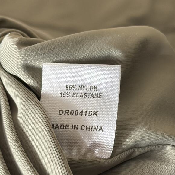 Meshki Astrid long sleeve corset body con mini dress in sage green - Picture 8 of 9